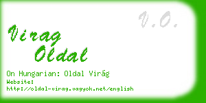 virag oldal business card